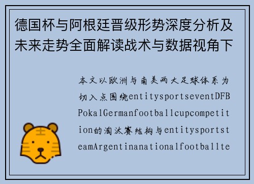 德国杯与阿根廷晋级形势深度分析及未来走势全面解读战术与数据视角下的